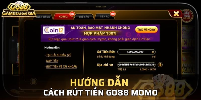 Hướng dẫn cách rút tiền kubet88 qua ví Momo cực đơn giản